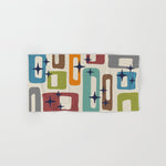 Retro Mid Century Modern Abstract Pattern 224 Atomic Googie Towels Gallery Image 1