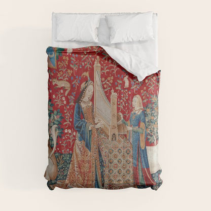 Lady and Unicorn Medieval Tapestry Hearing Comforter Gallery Image 3