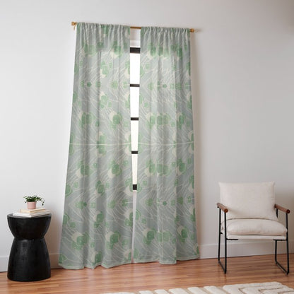 Green Geometric 1915 Hannah Borger Overbeck Window Curtain Gallery Image 14