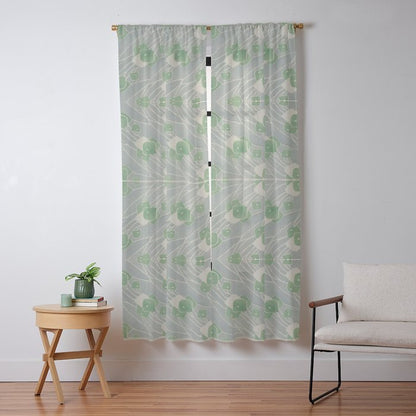 Green Geometric 1915 Hannah Borger Overbeck Window Curtain Gallery Image 9