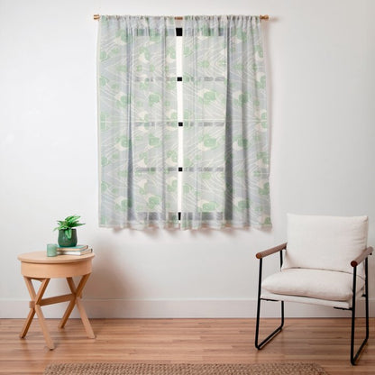 Green Geometric 1915 Hannah Borger Overbeck Window Curtain Gallery Image 23