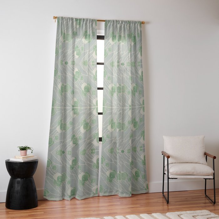 Green Geometric 1915 Hannah Borger Overbeck Window Curtain Gallery Image 10