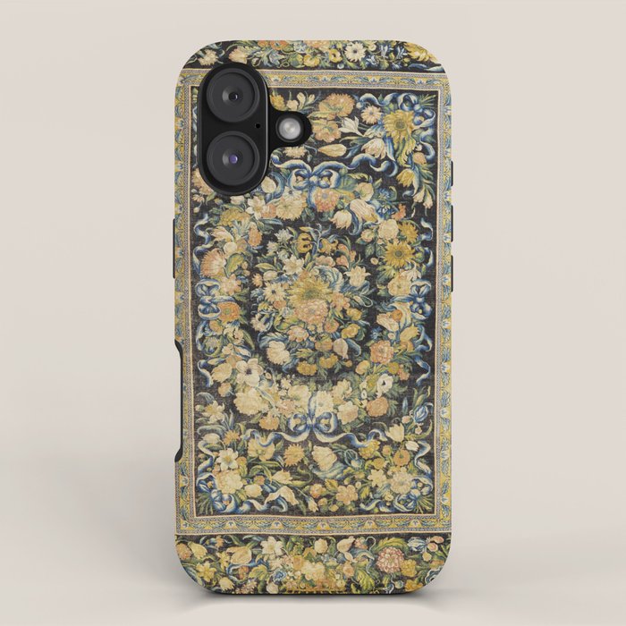 Louis XIV Savonnerie French Floral Carpet Print iPhone Case Gallery Image 1
