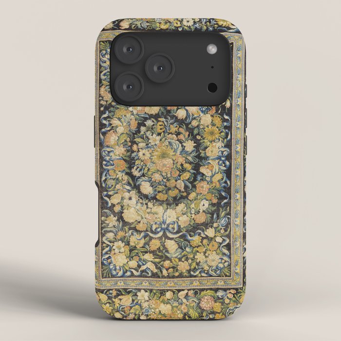 Louis XIV Savonnerie French Floral Carpet Print iPhone Case Gallery Image 3