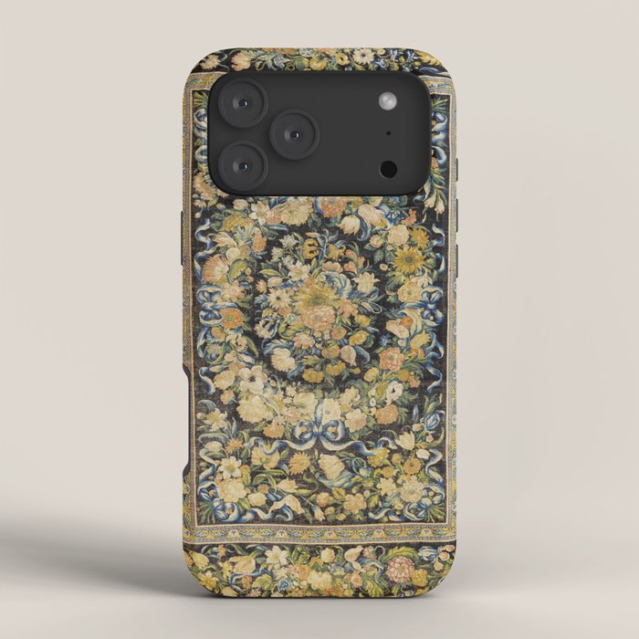 Louis XIV Savonnerie French Floral Carpet Print iPhone Case Gallery Image 4
