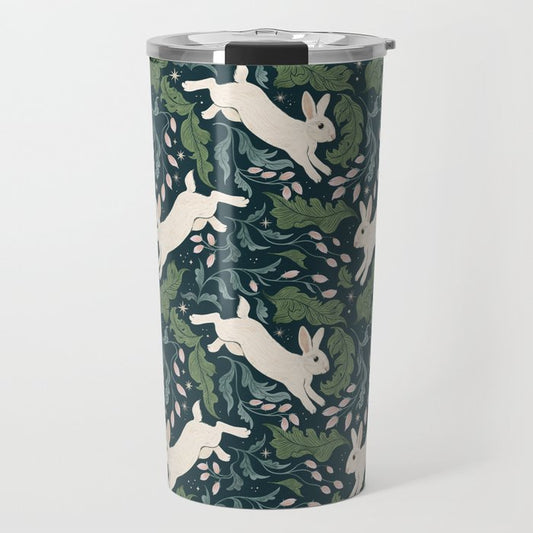 Moonlight Garden Bunnies Travel Mug Gallery Image 1