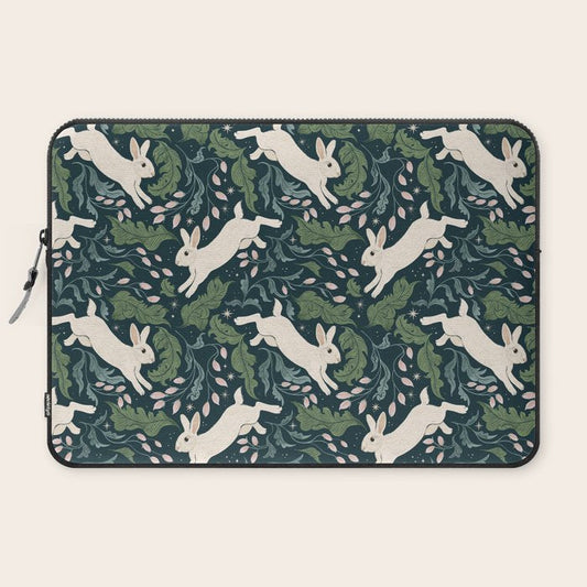 Moonlight Garden Bunnies Laptop Sleeve Gallery Image 2