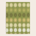 Ombre Abstract Daisies on Olive Green Poster Gallery Image 1
