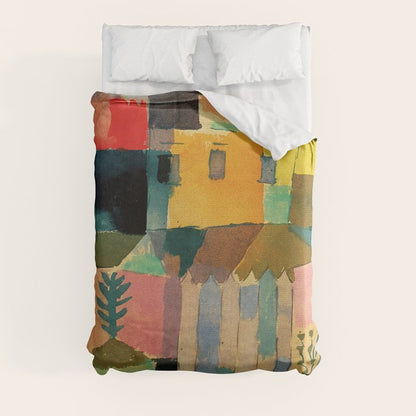 Paul Klee "Houses on the Sea 1914" Duvet Cover Gallery Image 8