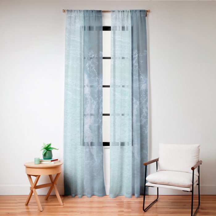 Turquoise Sea Window Curtain Gallery Image 24