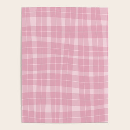Wavy Plaid Pink Poster Gallery Image 1