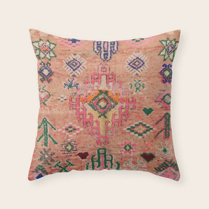 Moroccan Berber Traditional Carpet Throw Pillow Gallery Image 2