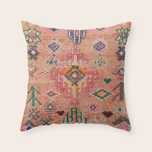 Moroccan Berber Traditional Carpet Throw Pillow Gallery Image 2
