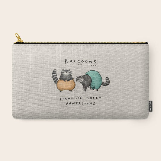 Raccoons Wearing Baggy Pantaloons Carry All Pouch Gallery Image 2