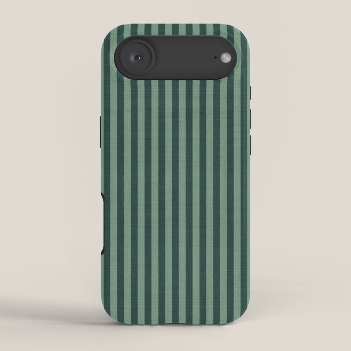 Pinstripe in Green iPhone Case Gallery Image 2