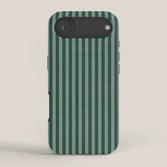 Pinstripe in Green iPhone Case Gallery Image 2