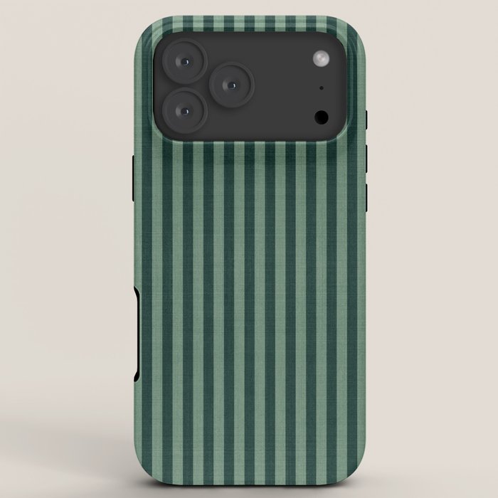 Pinstripe in Green iPhone Case Gallery Image 8