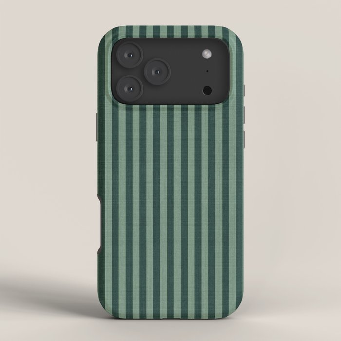 Pinstripe in Green iPhone Case Gallery Image 4
