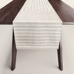 Neutral Light Beige Lines Modern Minimalism Art Table Runner Gallery Image 1