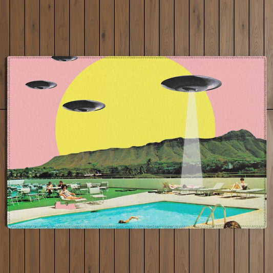 Invasion on vacation (Square) Outdoor Rug Gallery Image 2