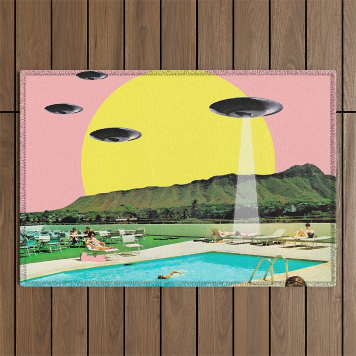 Invasion on vacation (Square) Outdoor Rug Gallery Image 1