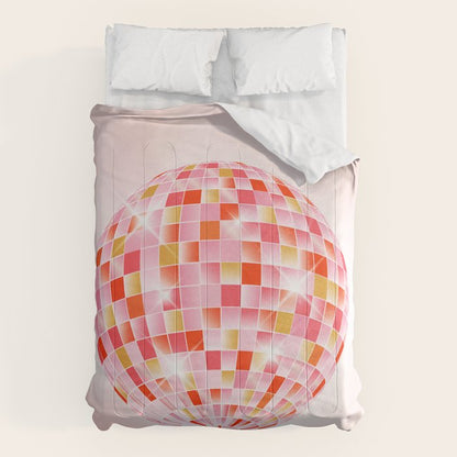Candy Funk | Disco Ball: Peach Edition Comforter Gallery Image 1