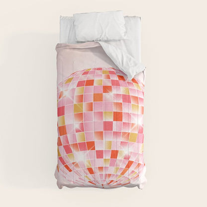 Candy Funk | Disco Ball: Peach Edition Comforter Gallery Image 9