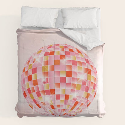 Candy Funk | Disco Ball: Peach Edition Comforter Gallery Image 2