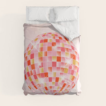 Candy Funk | Disco Ball: Peach Edition Comforter Gallery Image 3