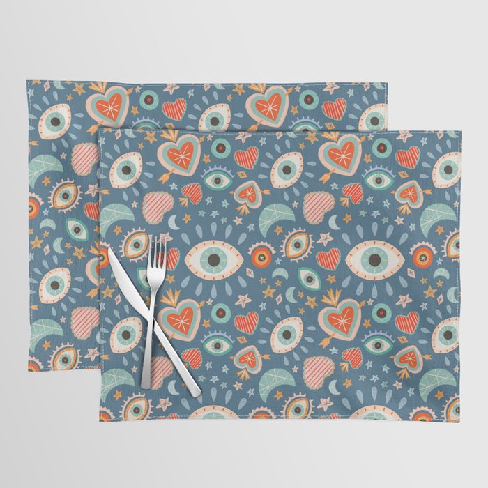 Written in the Stars | Milagros Hearts & Stars Placemat Gallery Image 1