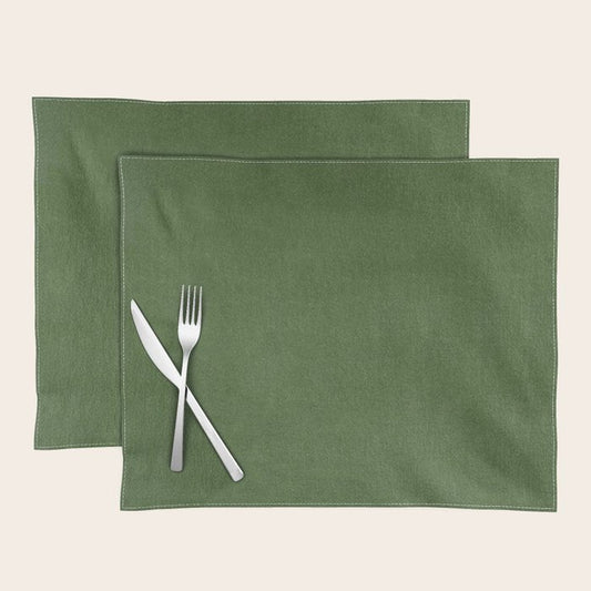 Sage Green Velvet texture Placemat Gallery Image 2