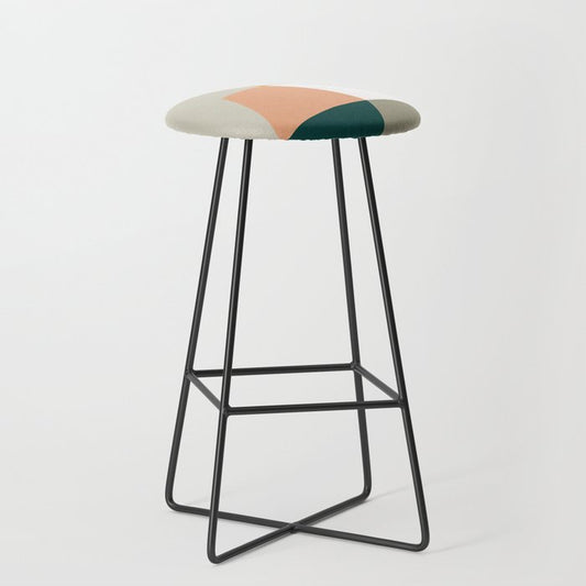 Abstract Geometric 27 Green Stool Gallery Image 1