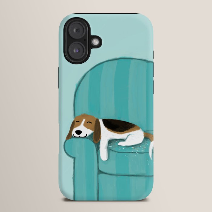 Happy Couch Beagle | Cute Sleeping Dog iPhone Case Gallery Image 14