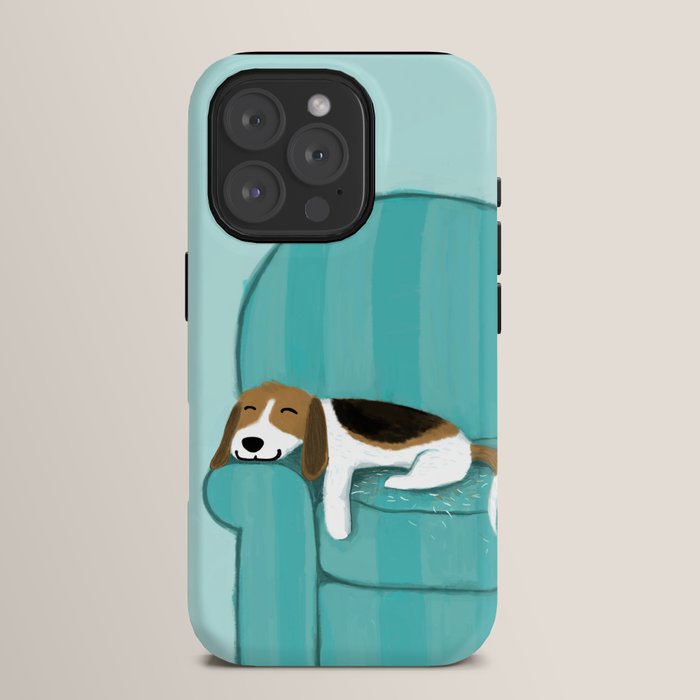 Happy Couch Beagle | Cute Sleeping Dog iPhone Case Gallery Image 15