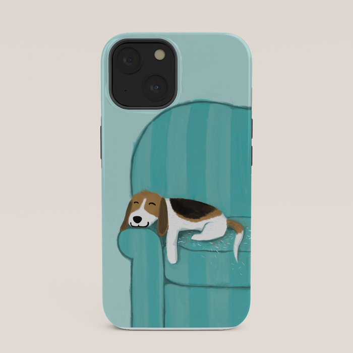 Happy Couch Beagle | Cute Sleeping Dog iPhone Case Gallery Image 33
