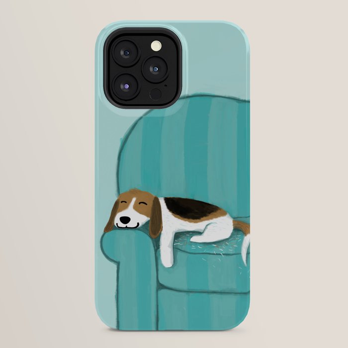 Happy Couch Beagle | Cute Sleeping Dog iPhone Case Gallery Image 24