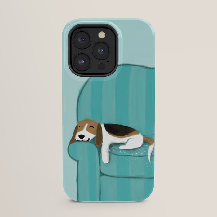 Happy Couch Beagle | Cute Sleeping Dog iPhone Case Gallery Image 31