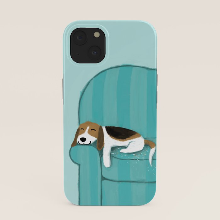 Happy Couch Beagle | Cute Sleeping Dog iPhone Case Gallery Image 37
