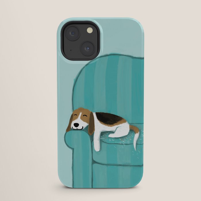 Happy Couch Beagle | Cute Sleeping Dog iPhone Case Gallery Image 25