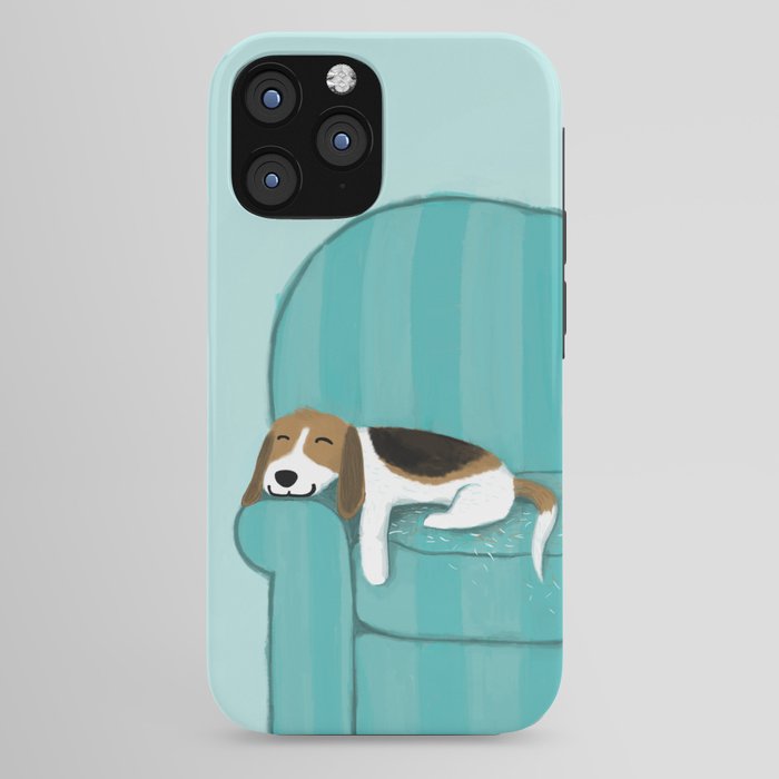 Happy Couch Beagle | Cute Sleeping Dog iPhone Case Gallery Image 44