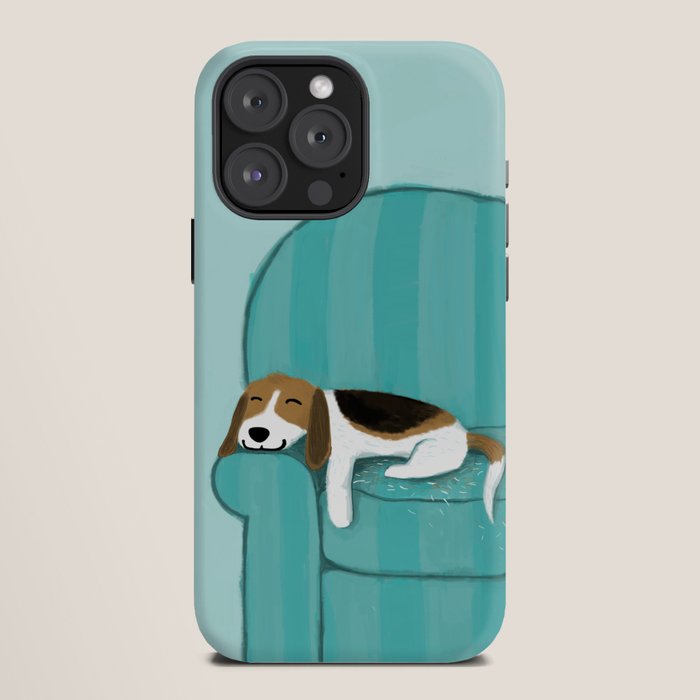 Happy Couch Beagle | Cute Sleeping Dog iPhone Case Gallery Image 12
