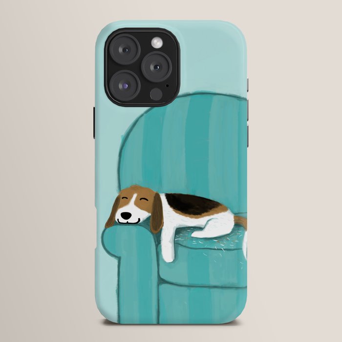 Happy Couch Beagle | Cute Sleeping Dog iPhone Case Gallery Image 16