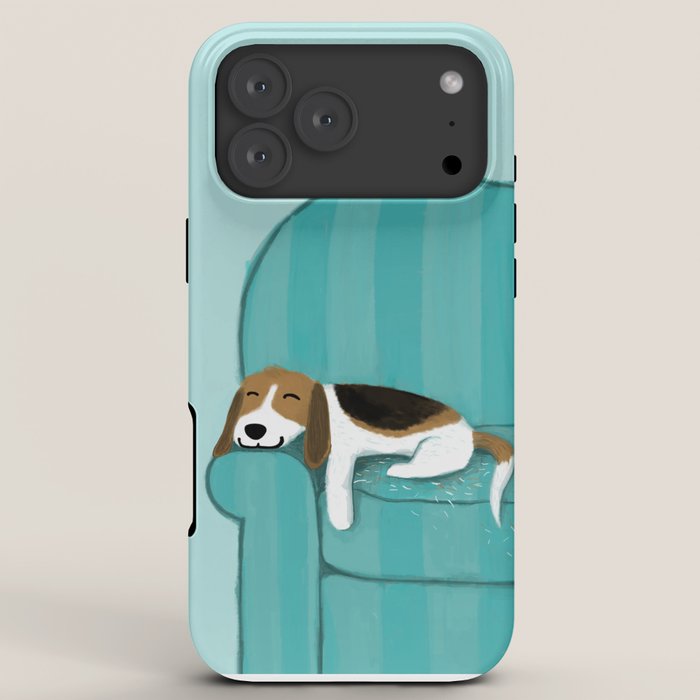 Happy Couch Beagle | Cute Sleeping Dog iPhone Case Gallery Image 8