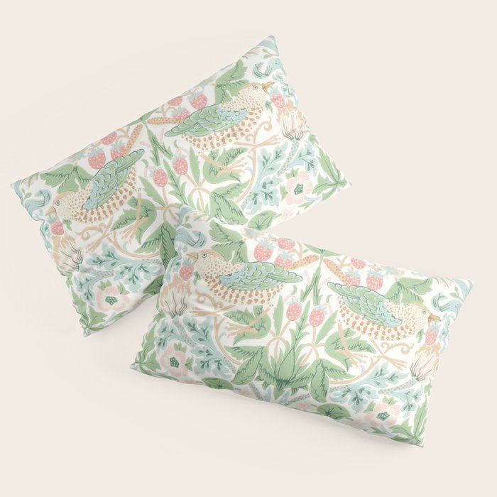 William Morris Strawberry Thief Cochineal Willow Pillow Sham Gallery Image 2