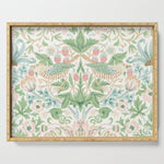 William Morris Strawberry Thief Cochineal Willow Serving Tray Gallery Image 1