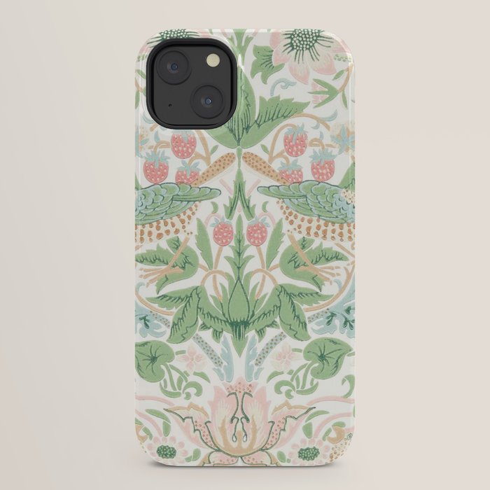 William Morris Strawberry Thief Cochineal Willow iPhone Case Gallery Image 30