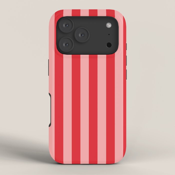 Bold Vertical Stripes Pattern (red/pink) iPhone Case Gallery Image 3