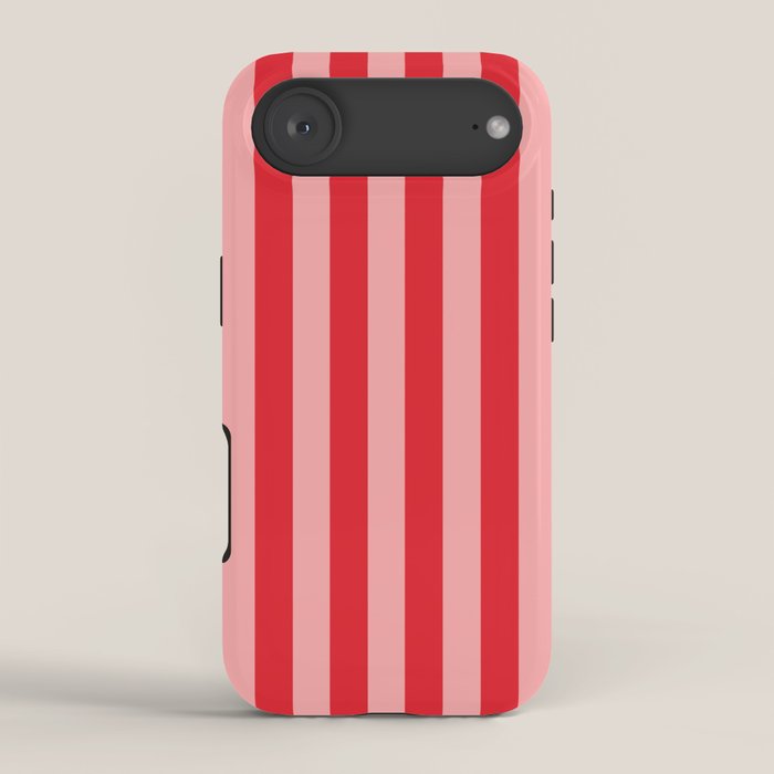 Bold Vertical Stripes Pattern (red/pink) iPhone Case Gallery Image 2