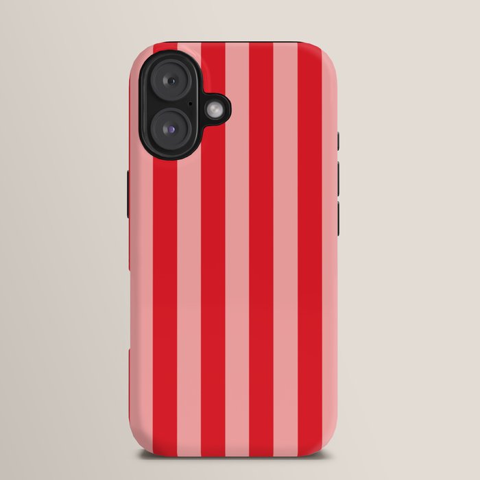 Bold Vertical Stripes Pattern (red/pink) iPhone Case Gallery Image 13