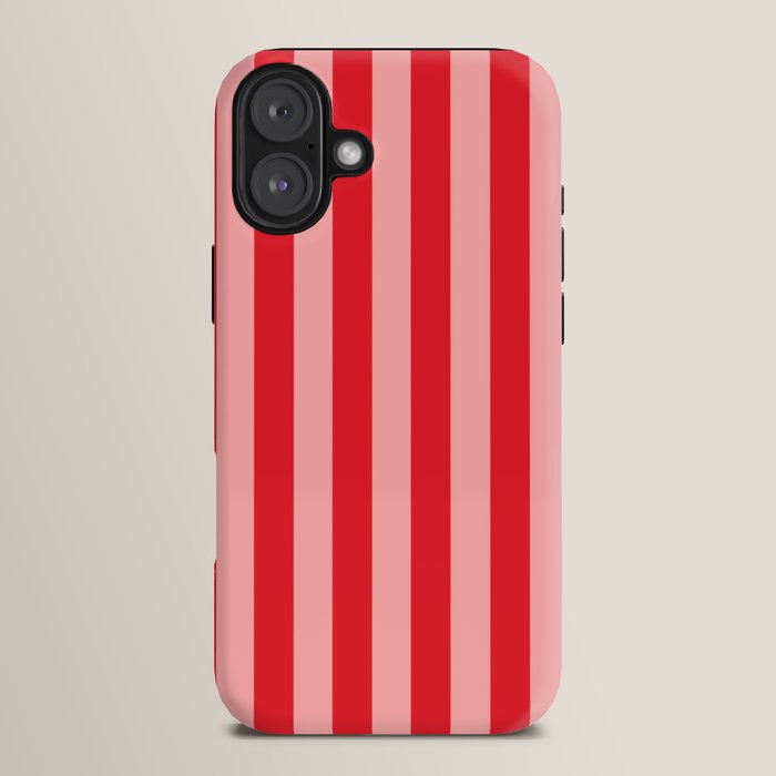 Bold Vertical Stripes Pattern (red/pink) iPhone Case Gallery Image 14